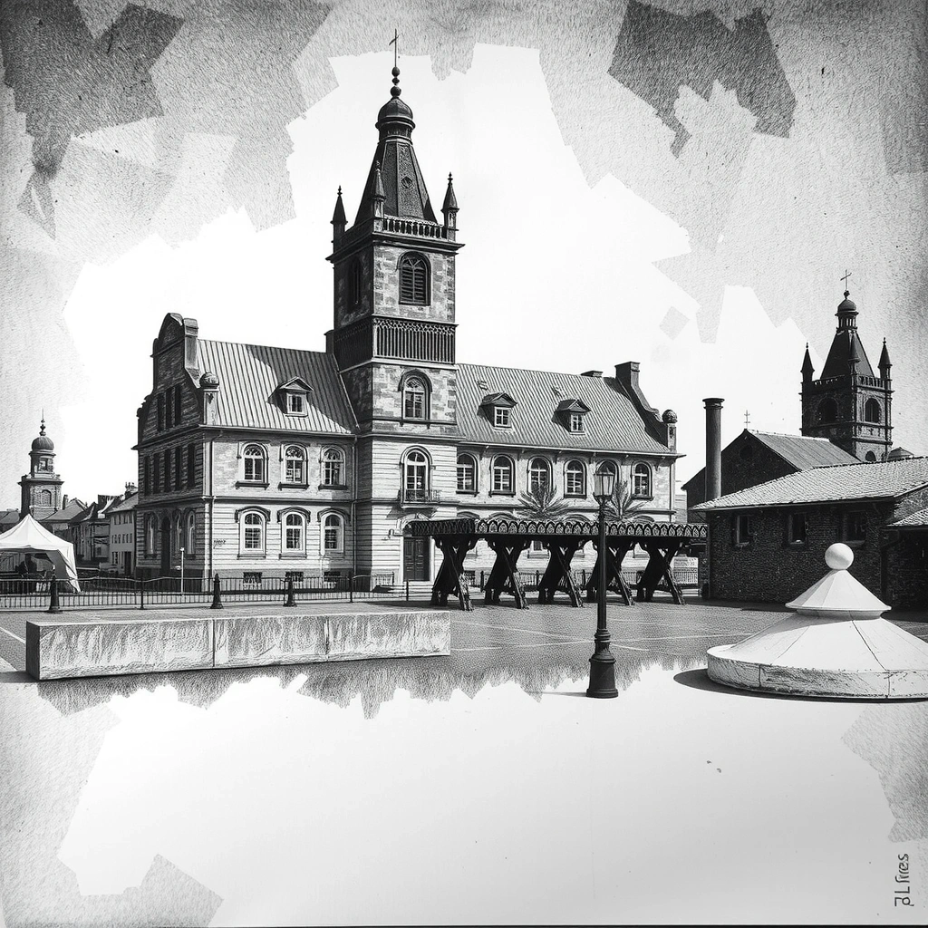 Szklic architektoniczny Wrocławia